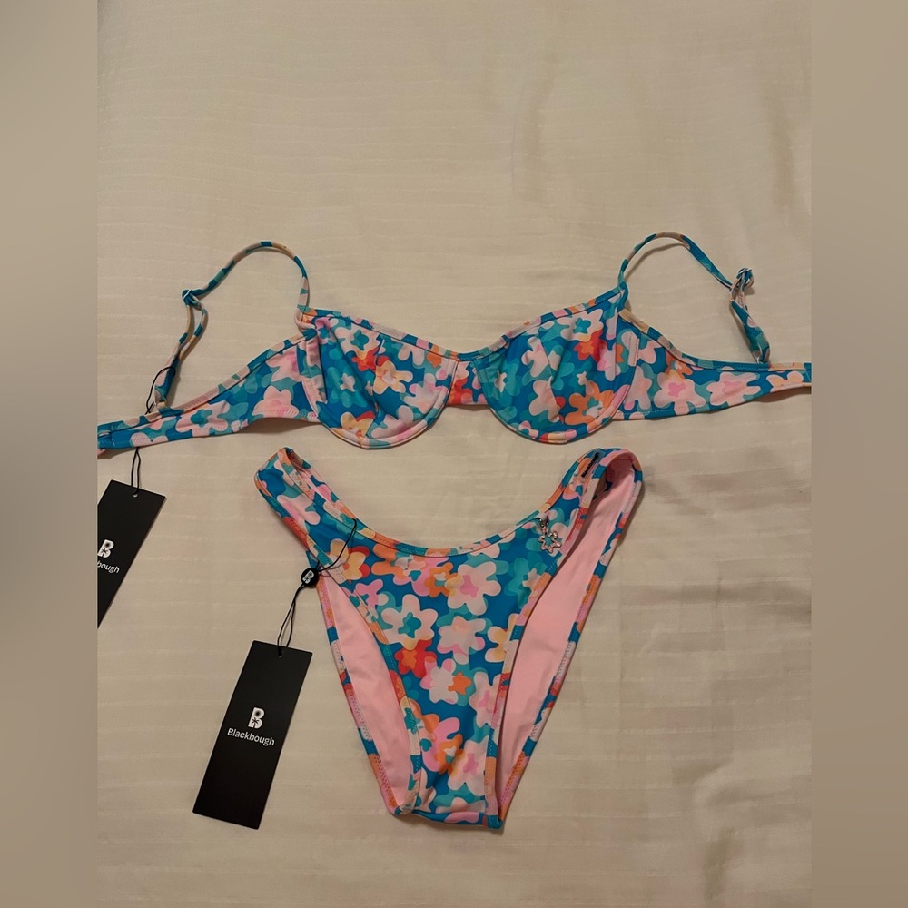 Floral Blue Bikini Set
